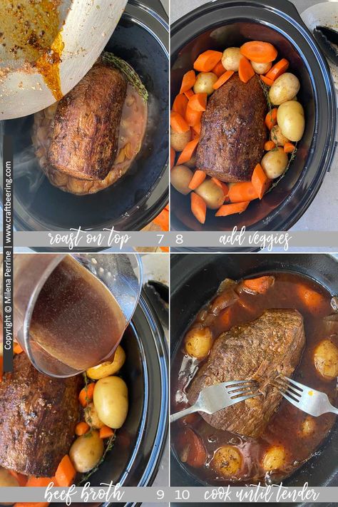 Recipes For Round Roast, Beef Eye Roast Crock Pot, Beef Too Round Roast Crock Pot, Crock Pot Beef Bottom Round Roast, Round Top Roast Recipes Slow Cooker, Crockpot Eye Round Roast, Crockpot Bottom Round Roast Recipes, Slow Cooker Beef Round Roast, Beer Pot Roast Crockpot