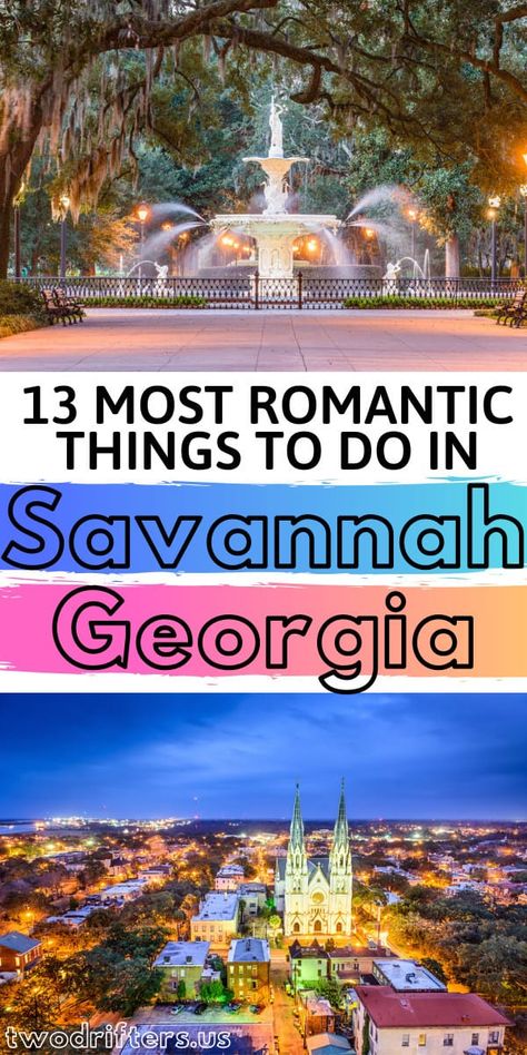 Looking for a laidback romantic getaway in the South? There are so many romantic things to do in Savannah, Georgia making it a perfect pick for couples. #RomanticTravel #Savannah #RomanticGetaway #Georgia #Travel Romantic Trip To Savannah Ga, Savannah Georgia Things To Do Couples, Savannah Georgia Couples Trip, Savannah Georgia Tattoo Ideas, What To Do In Savannah Georgia, Savannah Georgia Things To Do, Things To Do In Savannah Georgia, Savannah Georgia Outfit, Savannah Georgia Aesthetic