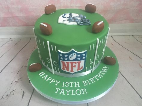 NFL themed cake www.sunflowerpatisserie.co.uk based on design by Hettys Cake House Nfl Cake Ideas, Nfl Cake, Nfl Logos, Cake House, Cake Logo, Nfl Logo, On Design, Themed Cakes, Kids Birthday Party