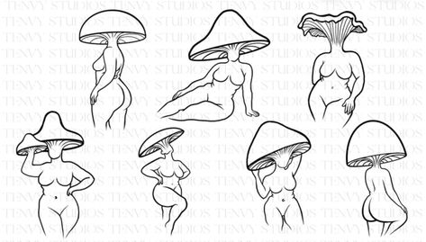 Mushroom Top Drawing, Mushroom Woman Drawing, Mushroom Body Drawing, Mushroom Girl Drawing, Mushroom Woman, Mushroom Character, Pixie Tattoo, Giant Mushroom, Mushroom Paint