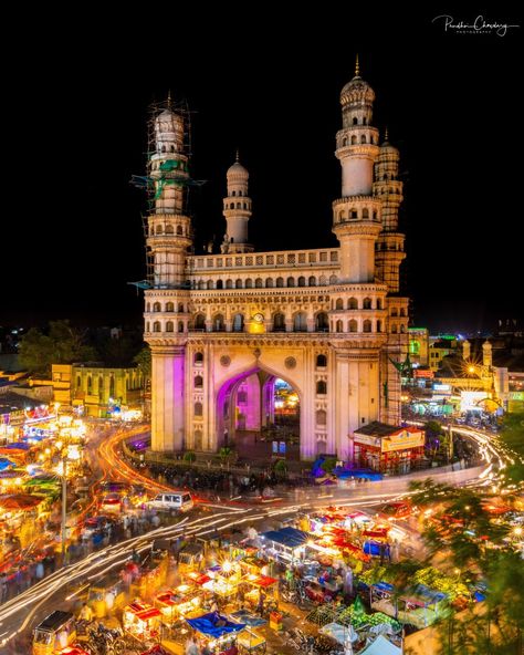 Char Minar, India Travel Places, Artificial Lake, India Photography, Black Phone Wallpaper, Romantic Escapes, Famous Places, City Photography, Incredible India