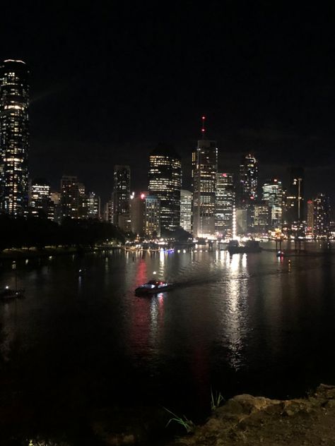 Night City Aesthetic, City Aesthetic Night, Night City View, Night Fireworks, Aesthetic View, Brisbane City, Night View, Brisbane Australia, Night City