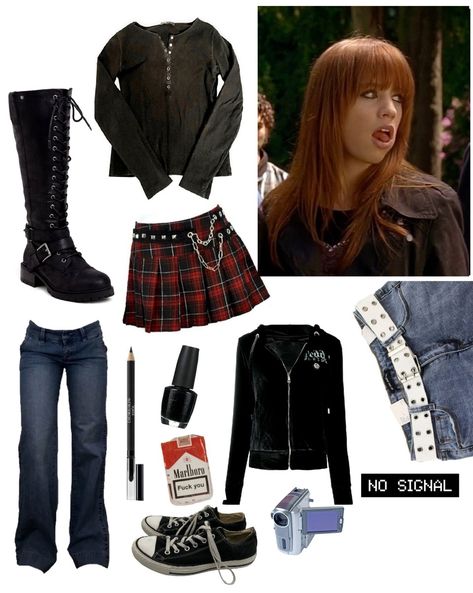 Final Destination Carter Horton, Erin Ulmer Aesthetic, Erin Final Destination, Final Destination 3 Ashley And Ashlyn, Final Girl Aesthetic Outfits, Final Girl Outfit, Claire Vibes, Orange Hair Costumes, Erin Ulmer