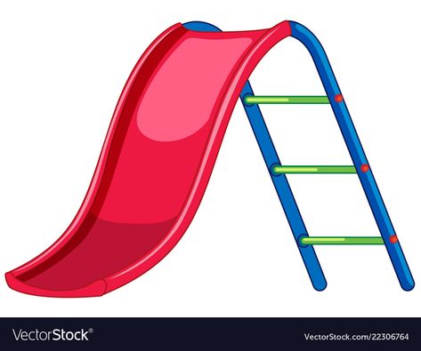 Slide Illustration Playground, Slide Playground, Playground Slide, Red Slides, Teacher Classroom Decorations, Les Sons, Flashcards For Kids, Black Love Art, Playground Equipment