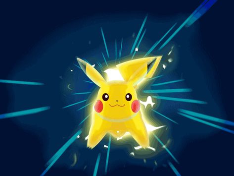 2.5D Pikachu by Jonny Bursnell on Dribbble Pokemon Gif, Cat City, Motion Graphics Inspiration, Banner Gif, Animal Jam, Christmas Train, Animation Reference, Pokemon Drawings, Magic Circle