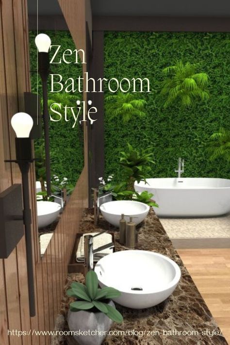 Bathroom Zen Style, Zen Bathroom Decor Ideas, Zen Spa Decor, Zen Style Interior, Bathroom Zen, Zen Green, Modern Zen Bathroom, Green Bathroom Ideas, Zen Bathroom Decor