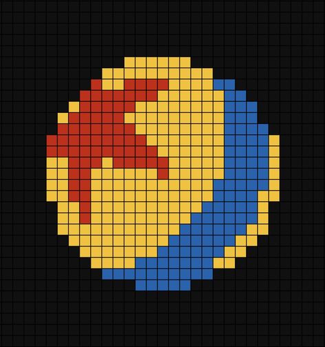 A pixel art template of the Pixar ball. Pixar Pixel Art, Disney Pixel Art, Pixar Ball, Minecraft Pattern, Easy Perler Bead Patterns, Easy Pixel Art, Pixel Art Templates, Pixel Drawing, Perler Crafts