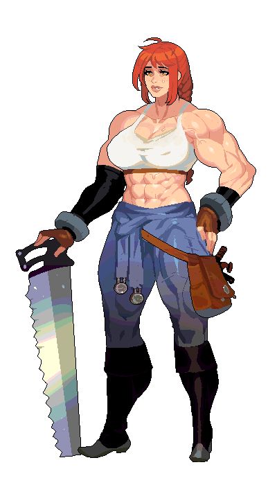 Cloud Meadow, Tomboy Art, Pixel Animation, Pix Art, Mobile Art, They Live, Anatomy Art, Female Character Design, Muscle Women