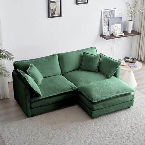 Single Seat Sofa, U Shaped Sectional Sofa, Couch With Ottoman, Upholstered Couch, Modular Couch, Pinterest Contest, Soft Sofa, Green Sofa, Elegant Sofa