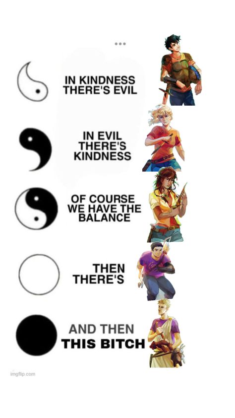 How balanced are these Character in HoO Gods Fanart, Chalice Of The Gods, Heroes Of Olympus Characters, Yin Yang Balance, Percy Jackson Funny, Heroes Of Olympus, Yin Yang, Percy Jackson