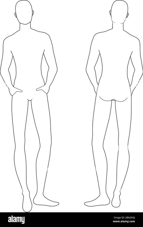 Male Body Template Drawing, Model Pose Sitting, Human Drawing Reference Poses, Figure Front And Back, Illustration Croquis, Base Routine, Procreate Designs, Human Drawing Reference, Drawing Stand