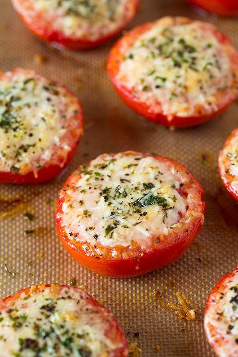 Awesome Appetizers, Cooking Tomatoes, Light Meals, Baked Tomatoes, Asiago Cheese, Asiago, Favorite Appetizers, Cooking Classy, Tomato Recipes