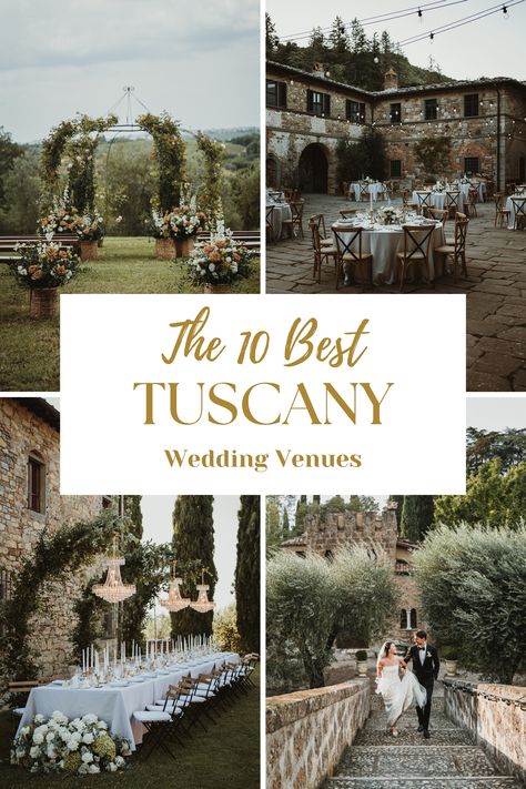 Imagine exchanging vows against a backdrop of rolling Tuscan hills, or celebrating your big day underneath an ornate, centuries-old ceiling in a stunning villa. With our guide to the 10 best wedding venues in Tuscany, you can bring your wedding day dreams to life. From rustic barns to elegant estates, Tuscany offers an array of breathtaking locations to host your fairytale celebration. Tuscan Wedding Backdrop, Weddings In Tuscany, Tuscany Destination Wedding, Tuscan Wedding Decor, Tuscan Villa Wedding, Tuscany Wedding Theme, Tuscany Vineyard, Tuscany Wedding Venue, Tuscany Countryside