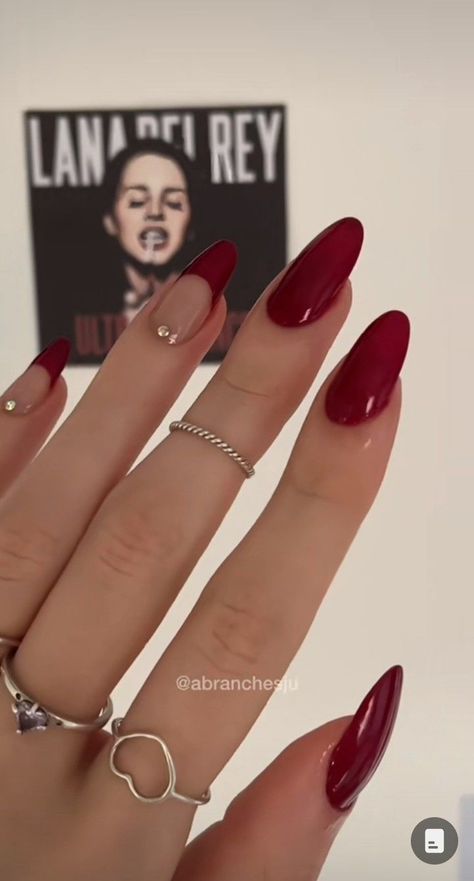 Nails For Red Dress, Cherry Wine Nails, Red Summer Nails, Outfit Wishlist, Wine Nails, Cherry Wine, Formal Nails, Casual Nails, Red Nail