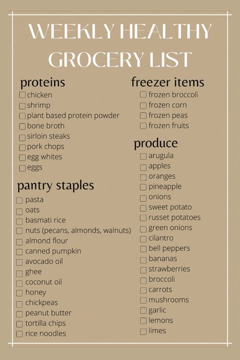 Weekly grocery list, Healthy meals to lose weight, Meal Plan, Healthy Habits, Healthy meal plan, Grocery list idea, Healthy grocery list idea, Easy meal plan that will help with your 2024 fitness goals #BatchCookingBasics Grocery List Healthy, Weekly Grocery List, 2024 Fitness, Meal Plan Healthy, Easy Meal Plan, Weight Meal Plan, Healthy Meal Plan, Meal Plan Grocery List, Weekly Grocery