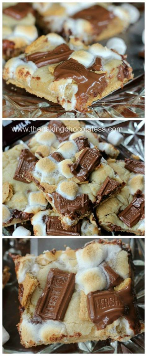 S'mores Bars | Yummy summer dessert recipe idea. Perfect for when you want to enjoy s'mores but can't cook single ones over a campfire. Smores Bar, Homemade Crust, S Mores Bars, Coconut Dessert, Brownie Desserts, S'mores Bar, Summer Dessert Recipes, Oreo Dessert, S'mores