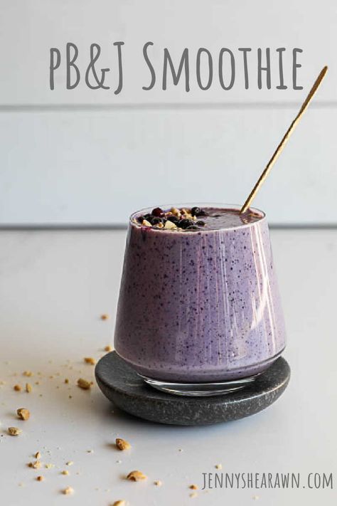 Wild Blueberry Smoothie Oat Milk Yogurt, Wild Blueberry Recipes, Peanut Butter And Oats, Pb And J Smoothie, Yogurt Frozen, Yogurt Banana, Salted Peanuts, Blueberry Smoothie, Blueberry Oatmeal