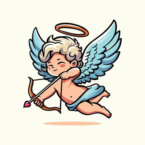 Vector illustration cute cupid for valentines day love heart 2 Cupid Drawing, Illustration Cute, Valentines Day Love, Valentine Day Love, Vector Photo, Art Sketchbook, Drawing Sketches, Premium Vector, Cute Drawings