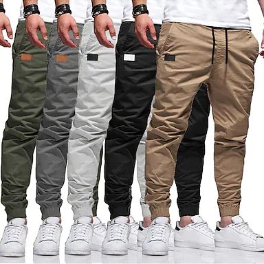 Herren Cargohose Cargohosen Hose Hosen Freizeithose Kordelzug Elastische Taille Buchstabe Atmungsaktiv Leicht In voller Länge Casual Täglich Baumwolle Modisch Hose Schwarz Blau Mikro-elastisch 2023 - € 21.99 Outfits Con Jogger Hombre, Men Pants Style, Cheap Cargo Pants, Jogger Outfit, Sports Fashion Men, Elastic Waistband Pants, Men Pants, Mens Cargo, Autumn Fashion Casual