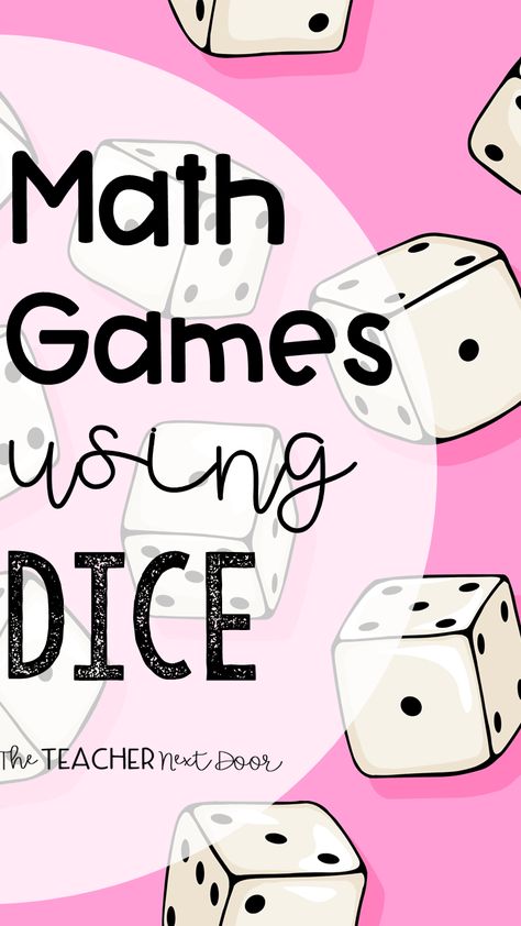 6th Grade Math Games, Third Grade Math Games, Summer School Math, Dice Math Games, 5th Grade Math Games, Easy Math Games, Elementary Games, Math Addition Games, Printable Math Games