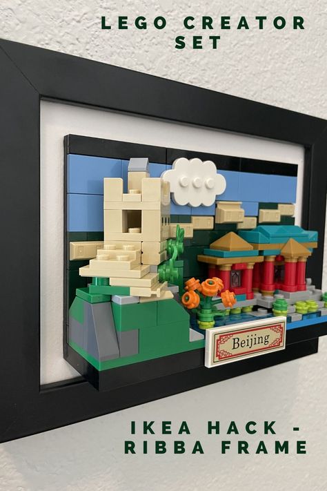 Ikea Inspired Kid's Room, Lego 3d, Lego Room Decor, Comic Room, 3d Picture Frame, Postcard Display, Lego Creator Sets, Lego Display, Lego Diy