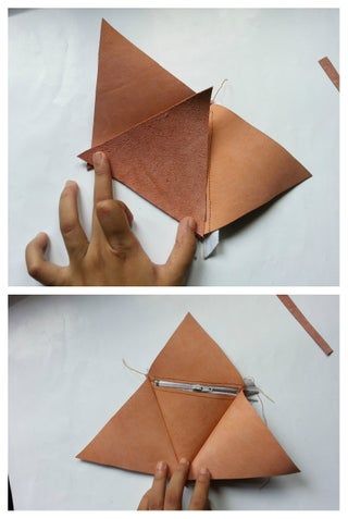 Diy Pyramid, Leather Bag Tutorial, Sac Diy, Pouch Diy, Pouch Sewing, Leather Bag Pattern, Diy Leather Bag, Quilted Christmas Ornaments, Leather Diy Crafts