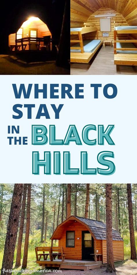 south dakota road trip. cabin trip. PICTURES! where to stay in the black hills. where to stay in south dakota. camping cabins. campground. south dakota itinerary. vacation ideas. black hills. things to do in south dakota. summer road trip. family, with kids. spots in south dakota. near rapid city sd. deadwood. spearfish. lead. custer state park cabins. custer state park things to do. black hills cabins. south dakota state park. places to visit. us outdoor vacation ideas. us travel destinations Cabin Trip Ideas, Black Hills South Dakota Vacation, Hill City South Dakota, Custer State Park South Dakota, Custer South Dakota, Trip Pictures, Deadwood South Dakota, South Dakota Road Trip, South Dakota Vacation