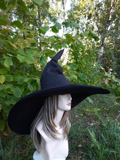 Cosplay Hat, Wizard Hat, Witch Hat, Extra Wide Brim Witch Hat, Black Witch's Hat, Halloween Hat, Express Delivery, Halloween Carnival Hat - Etsy Large Witch Hat, Black Witch Hat, Halloween Hat, Wizard Hat, Cool Picks, Halloween Hats, Halloween Carnival, Costume Hats, Cut My Hair