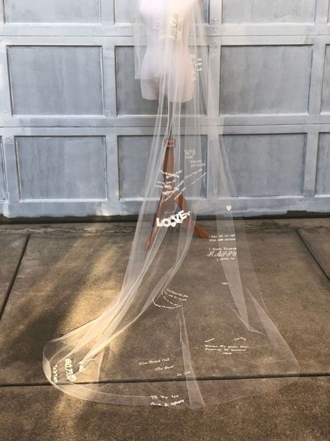 Long Dramatic Veil, Custom Wedding Veil, Veil With Writing, Unique Wedding Veils, Dramatic Veil, Long Wedding Veil, Embellished Veil, Ivory Bridal Veil, Veil Long