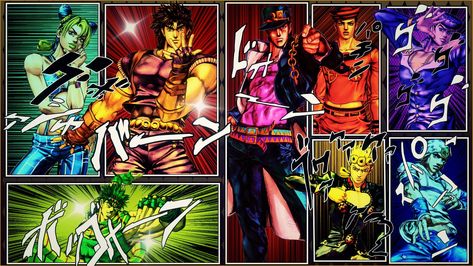 JoJo's Bizarre Adventure Jotaro Kujo Jonathan Joestar Joseph Joestar Giorno Giovanna Josuke Higashikata Jolyne Cujoh Johnny Joestar Josuke Higashikata (Part 8) #1080P #wallpaper #hdwallpaper #desktop Jjba Wallpaper, Jojo Wallpaper, Jojos Bizzare Adventure, Stardust Crusaders, Jojo Reference, Jotaro Kujo, Jojo Memes, Jojo Bizzare Adventure, Jojo Bizarre