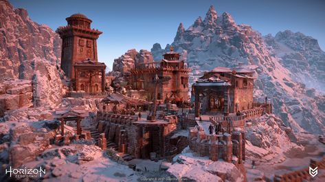 Savage Lands, Castle City, Modeling Inspiration, Kingdom City, Set Dressing, Ancient Kingdom, Horizon Zero Dawn, Fantasy Places, Pre Production