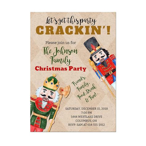 Christmas Party Images, Printable Nutcracker, Christmas Party Invitation Wording, Christmas Party Friends, Funny Christmas Party Invitations, Funny Nutcracker, Nutcracker Christmas Party, Nutcracker Party, Holiday Party Invitation