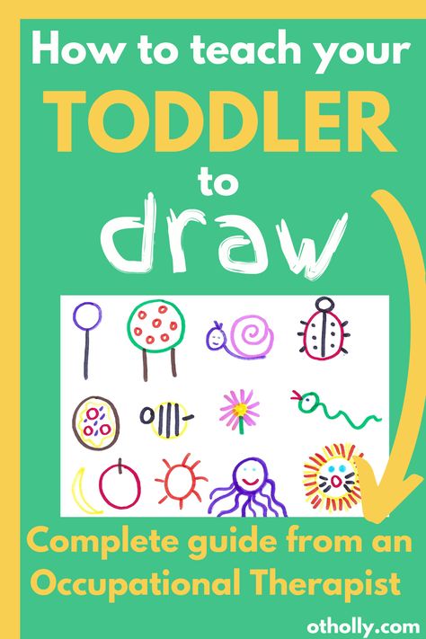 Not sure how to teach your toddler to draw? Or what activities you should be doing with your toddler to teach them to draw? See these activities ideas and full explanation of early drawing from an occupational therapist. You will have your toddler drawing and learning to draw in no time. #toddleractivities #toddlerdrawing#occupational therapy #teachtoddlertodraw Preschool How To Draw, Learning Ideas For Toddlers, How To Draw For Preschoolers, How To Draw Preschool, How To Teach Drawing To Kids, Drawing Activities For Preschoolers, Drawing Activities For Toddlers, Toddler Drawing Activities, Toddler Drawing Ideas