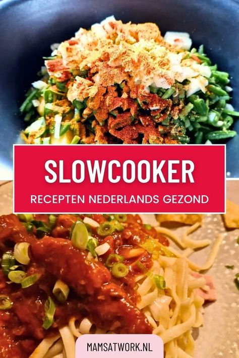 Zalige slowcooker recepten in Nederlands gezond én makkelijk te bereiden; hier vind je ruim 100 lekkere slowcooker recepten die gezond zijn. Nederlandse slowcooker recepten met duidelijke ingrediëntenlijst en bereidingswijze om eenvoudig en smaakvol te koken. Aangezien je op lage temperatuur gaart blijven vitamines behouden bij deze recepten in de slowcooker. Slowcooker recepten Nederlands kip | slowcooker recepten Nederlands rundvlees | makkelijke gerechten | gezonde recepten Crock Pot Slow Cooker, Slow Cooker Recipes, Slow Cooker, Yummy Food