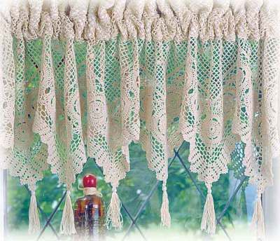 Filet Crochet curtains Sheer Valances, Linen Valances, Macrame Crochet, Half Curtains, Lace Window, Cafe Curtain, Lace Curtain, Tassel Curtains, Short Curtains