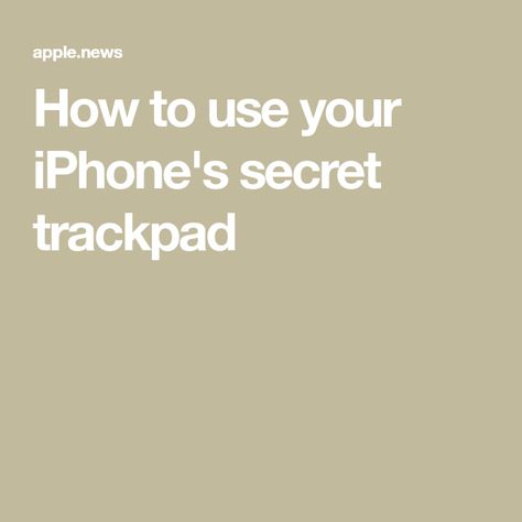 How to use your iPhone's secret trackpad Ios Keyboard, Iphone Secret Codes, Iphone Secrets, Twitter Threads, Business Emails, Iphone Hacks, Secret Code, I Phone, Apple News