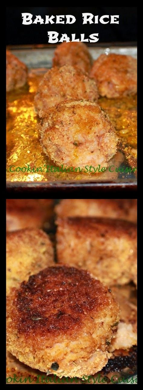 Meat Ball Dinner, Baked Rice Balls, Grain Sides, Recipe For Rice, Dinner Rice, Leftover Rice Recipes, Italian Rice, Recipe Italian, Meat Recipes For Dinner