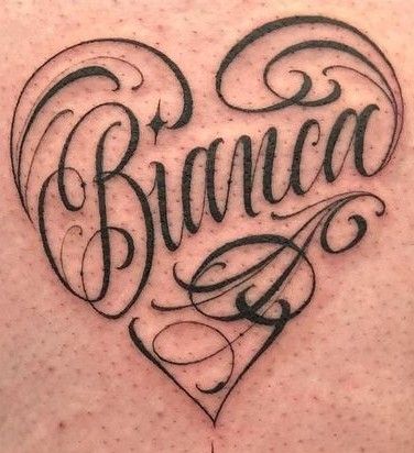 Script Name Tattoo With Heart, Heart Names Tattoo, Hearts With Names Tattoos, Name In Heart Tattoo, Heart With Name Tattoo, Heart Name Tattoo, Cool Nature Tattoos, Arte Hippy, Heart Tattoos With Names