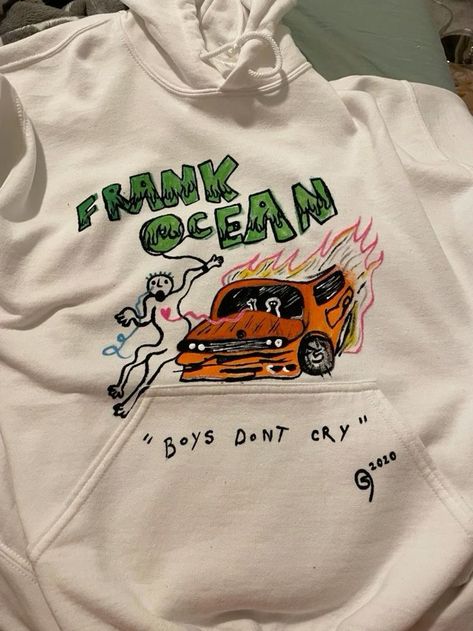 Frank Ocean Boys Don't Cry, Frank Ocean Hoodie, Frank Ocean Merch, Shirt Hoodie Outfit, Frank Ocean Shirt, Hoodie Boy, Hoodie For Boys, Summer Wishlist, Hoodie Ideas