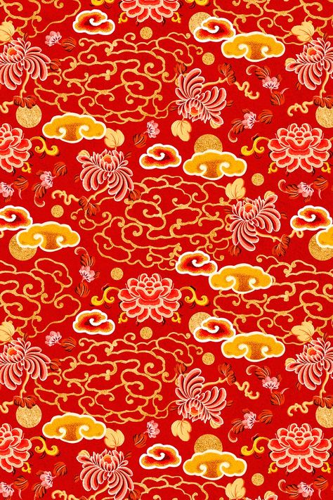 Oriental cloud pattern red Chinese background | free image by rawpixel.com / manotang Red Chinese Background, Chinese Patterns Traditional, Chinese Cloud Pattern, Asian Design Pattern, Chinese Pattern Design, Gold Vector, Chinese Ornament, Chinese Gold, Chinese Background