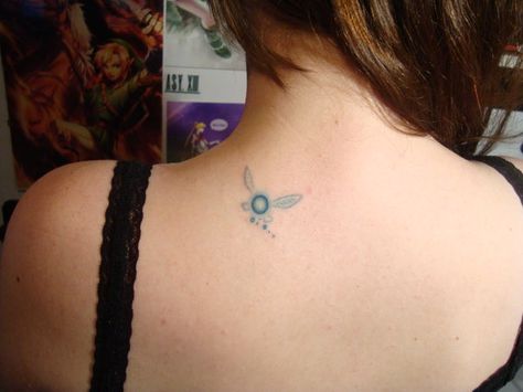 Navi Tattoo, Zelda Tattoo, Zelda Ocarina Of Time, Small Tats, Hummingbird Tattoo, Fairy Tattoo, Makeup Tattoos, Ocarina Of Time, Sister Tattoos