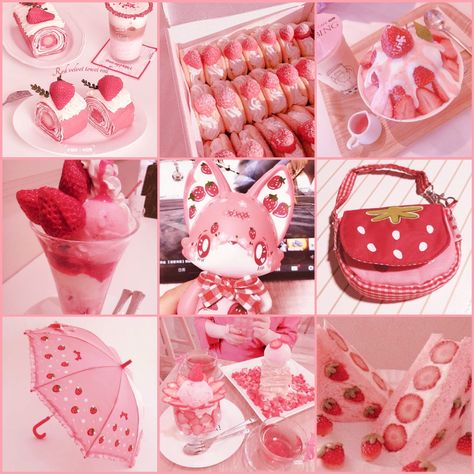 Red Kawaii Aesthetic, Oc Pinterest Board, Strawberry Mood Board, Watermelon Moodboard, Sweetcore Aesthetic, Hot Pink Moodboard, Lovecore Moodboard, Aphrodisiac Aesthetic, Strawberry Moodboard