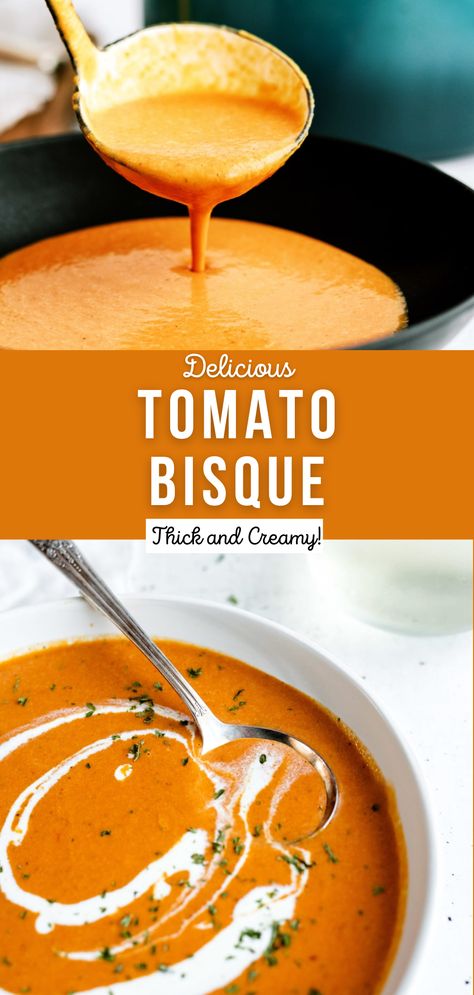 Sautéd veggies blended with diced tomatoes, butter cream and a hint of curry powder all come together to make this incredible Tomato Bisque! Convert from one-note tomato soup to this vibrant and tasty Tomato Bisque!! Pioneer Woman Cheesy Tomato Soup, Yard House Tomato Bisque Soup, Tomato Soup With Heavy Cream, Golden Tomato Soup, Tomato Cottage Cheese Soup, Tomato Bisque Soup Crockpot, Yellow Tomato Soup, Tomato Soup With Frozen Tomatoes, Cottage Cheese Tomato Soup