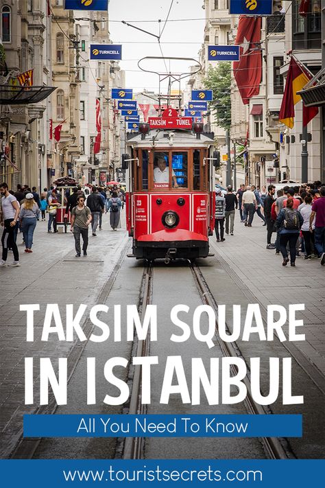 These days Taksim Square offers a large number of shopping districts and amazing sites you can explore. It is also the central transportation hub. It is the perfect place to visit for both tourists and Turkish citizens.  #Europe #MiddleEast #Turkey #Istanbul #TaksimSquare #Dungeon #TouristSecrets #Travel #Traveller #Destination #TouristSpot #TravelTips Hagia Sofia, Taksim Square, Things To Do In Istanbul, The Blue Mosque, Turkey Travel Guide, Visit Istanbul, Europe Holidays, Blue Mosque, Famous Buildings