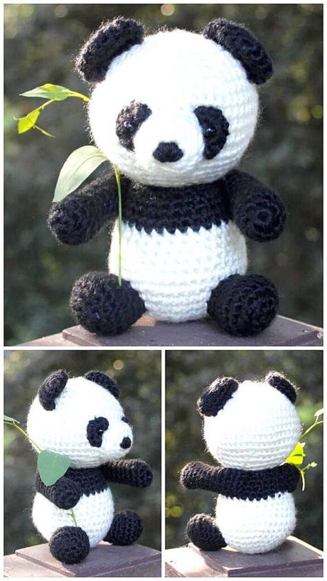 Crochet Panda Pattern Free, Panda Amigurumi Free Pattern, Amigurumi Panda, Crochet Panda, Crochet Animals Free Patterns, Crochet Amigurumi Free Patterns, Crochet Amigurumi Free, Crochet Animal Patterns, Amigurumi Free