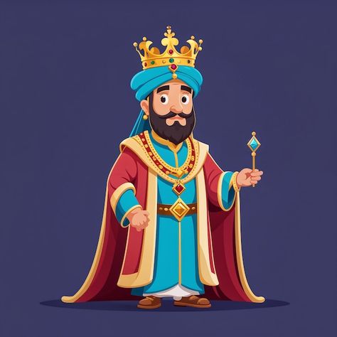 A carton king vectors, photos and PSD files | Free download Cartoon Character Illustration, King Cartoon, Vector Cartoon, Cartoon Images, Dark Background, Psd Files, Cartoon Character, Dark Backgrounds, Character Illustration