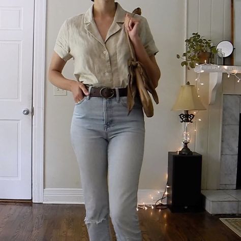 Linen Button Down Shirt Women, Sleeve Shirt Outfit, Linen Shirt Outfit, Button Down Outfit, Summer Linen Shirt, Short Sleeve Linen Shirt, Shirt Dress Outfit, Classic Blouses, Soft Classic