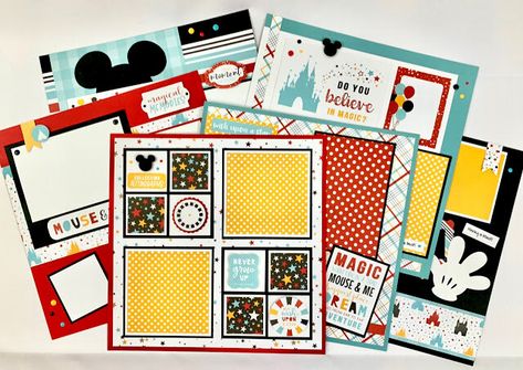 Disney Layouts, Disney Scrapbooking Layouts, Magical Adventure, Disney Scrapbook Pages, Disney Scrapbooking, Vacation Memories, 12x12 Scrapbook, Mini Scrapbook Albums, Magic Mouse