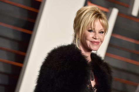 Melanie Griffith Celebrated 65 in a Black Minidress and Combat Boots | Glamour Polka Dot Tights, Internet Dating, Melanie Griffith, Don Johnson, Vinnie Hacker, Jamie Lee, Miami Vice, Kris Jenner, Gwyneth Paltrow