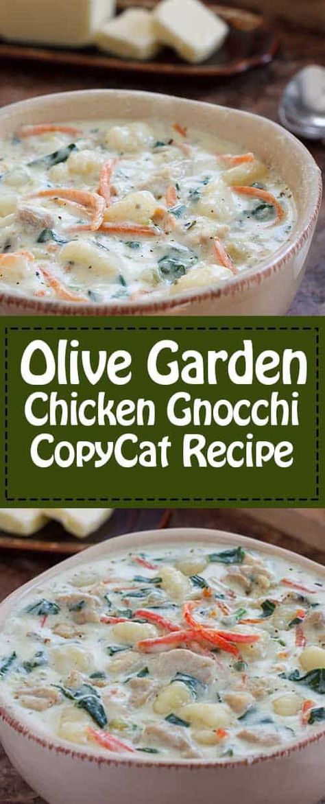 Olive Garden Chicken Gnocchi Soup Recipe, Chicken Gnocchi Soup Recipe, Gnocchi Recipes Soup, Olive Garden Chicken Gnocchi, Chicken Gnocchi Soup Olive Garden, Olive Garden Chicken, Subway Sandwich, Olive Garden Recipes, Chicken Gnocchi